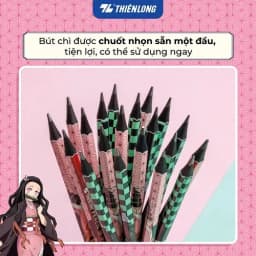 Thumbnail BÚT CHÌ GỖ ĐEN NHÂN VẬT DEMON SLAYER THIÊN LONG - Gỗ cao cấp, dễ chuốt, không gãy -  GP-030/DS 2