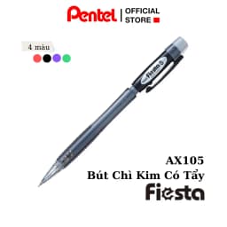Thumbnail Bút Chì Kim Ngòi 0.5mm Pentel Fiesta AX105 Nét Êm Ít Gãy Thiết Kế Thân Trong Trang Bị Đầu Tẩy 2