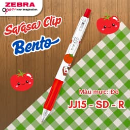Thumbnail Bút Gel Sarasa Clip Bento Zebra Pen 0.5mm - Mực Chống Nước, Chống Phai, Thiết Kế Kẹp Bướm - Đen/Đỏ/Xanh [Chính Hãng] 1