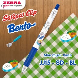 Thumbnail Bút Gel Sarasa Clip Bento Zebra Pen 0.5mm - Mực Chống Nước, Chống Phai, Thiết Kế Kẹp Bướm - Đen/Đỏ/Xanh [Chính Hãng] 2