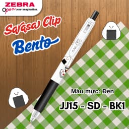 Thumbnail Bút Gel Sarasa Clip Bento Zebra Pen 0.5mm - Mực Chống Nước, Chống Phai, Thiết Kế Kẹp Bướm - Đen/Đỏ/Xanh [Chính Hãng] 3