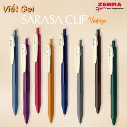 Thumbnail Bút Gel Zebra Sarasa Clip Vintage 0.5mm - 10 Màu Cổ Điển, Mực Gốc Nước, Công Nghệ Nhật Bản [Chính Hãng] 3