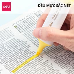 Thumbnail Bút highlight đánh dầu màu macaron Deli - Bút dạ quang đánh dấu nhớ dòng pastel mực đều nhanh khô cho văn phòng học sinh 3