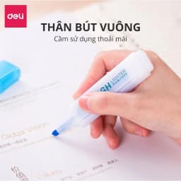 Thumbnail Bút highlight Deli 25 màu đánh dấu nhớ dòng dạ quang Deli màu pastel/neon - phù hợp cho học sinh văn phòng tiện dụng 4