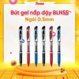 Thumbnail Bút Ký Nhật Bản Mực Gel Nhanh Khô Pentel Energel BLN55 Ngòi 0.5mm Nét Mảnh Siêu Mượt Không Đứt Nét 1