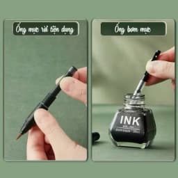 Thumbnail Bút Lông Bấm Tiện Dụng - Viết Thư Pháp Tiểu Khải, Cỡ Chữ Nhỏ ( Tặng 20 Ống Mực) 3