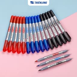 Thumbnail Bút lông dầu Thiên Long PM-04 gồm đầu lớn 1.0mm, đầu nhỏ 0.4mm, đa dạng nét viết,thuận tiện khi sử dụng trên nhều bề măt 3