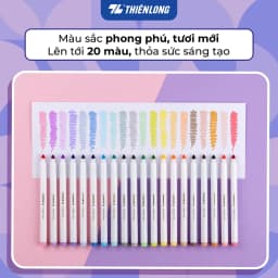 Thumbnail Bút lông màu Fiber Pen 20 màu Pastel Thiên Long Colokit SWM-C008 - Bút lông màu, bút dạ, bút highlight rửa được an toàn 3