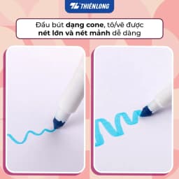Thumbnail Bút lông màu Fiber Pen Thiên Long 20/36 màu - Bút lông màu Thiên Long Colokit nét mảnh nét to 4