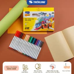 Thumbnail Bút lông màu Fiber Pen Thiên Long Colokit - Có màu rửa được, ngòi bấm, đầu ngòi êm trơn, mực an toàn tiêu chuẩn Châu Âu 2