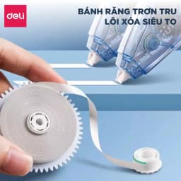 Thumbnail Bút Xóa Băng Học Sinh 40M Xinh Xắn Deli - Xóa Sạch Bám Dính Tốt Khô Nhanh Viết Đè Lên Ngay Băng Kéo Văn Phòng Nhiều Màu 1