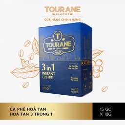 Thumbnail Cà Phê Hòa Tan 3in1 Cà Phê Tourane Hạt Cà Phê Hảo Hạng Đậm Vị Sữa Sánh Mịn (Hộp 15 gói x 18G) 1