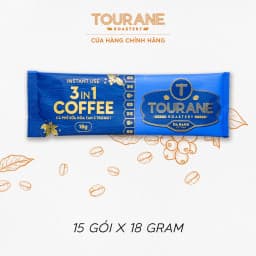 Thumbnail Cà Phê Hòa Tan 3in1 Cà Phê Tourane Hạt Cà Phê Hảo Hạng Đậm Vị Sữa Sánh Mịn (Hộp 15 gói x 18G) 3