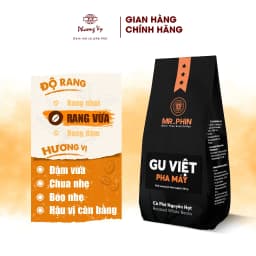 Thumbnail Cà Phê Nguyên Chất Mr. Phin Gu Việt Pha Máy 500g đậm vừa, béo nhẹ, hậu cân bằng, Phương Vy Coffee 3