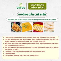 Thumbnail Các loại bột hữu cơ làm bánh ăn dặm cho bé ONFOD bột mì tinh bột bắp bột nở bột năng 3