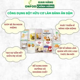 Thumbnail Các loại bột hữu cơ làm bánh ăn dặm cho bé ONFOD bột mì tinh bột bắp bột nở bột năng 4
