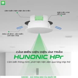 Thumbnail Cảm Biến Hiện Diện Thông Minh Hunonic, Cảm Biến Bật Tắt Đèn Nhà Vệ Sinh, Đèn Hành Lang - HNSSHPR 2