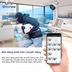 Thumbnail Camera IP Wifi ngoài trời UNV IPC-B2D-M3F4D đàm thoại 2 chiều xoay 360 chống nước bảo hành 24 tháng 2