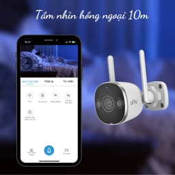 Thumbnail Camera IP Wifi ngoài trời UNV IPC-B2D-M3F4D đàm thoại 2 chiều xoay 360 chống nước bảo hành 24 tháng 3