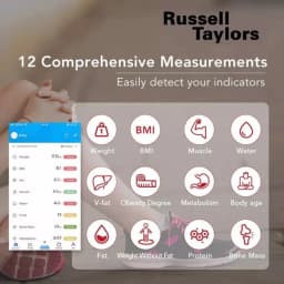 Thumbnail Cân điện tử thông minh Russell Taylors Bluetooth BWS-10 đo chỉ số sức khỏe thông minh 3