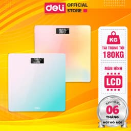 Thumbnail Cân Điện Tử Sức Khỏe DELI Chịu Tải 180KG Màn Hình Số LCD Cân Chính Xác Thiết Kế Nhỏ Gọn Cho Gia Đình 1