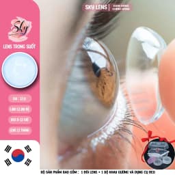Thumbnail {Cận Lệch độ}- Lens Hàn trong suốt Sky Contact lens ( Giá 1 Chiếc)- Lens 12 tháng 3