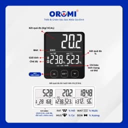 Thumbnail Cân sức khỏe điện tử thông minh đo chỉ số cơ thể OROMI EF881 3