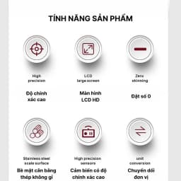 Thumbnail Cân tiểu ly điện tử mini SOKANY SK-19026, nhỏ gọn, độ chính xác siêu cao, màn hình LCD. 3
