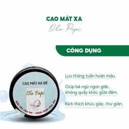 Thumbnail Cao mát-xa cho bé tiện lợi đi xa an toàn lành tính hũ 20g Ola Papi 2