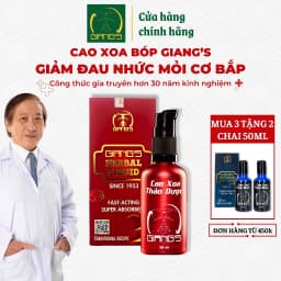 Thumbnail Cao Xoa Bóp Thảo Dược Giang's 50ml (Mua 3 Tặng 1 Chai 50ml) - Hỗ trợ cải thiện các vấn đề về cơ xương khớp 2