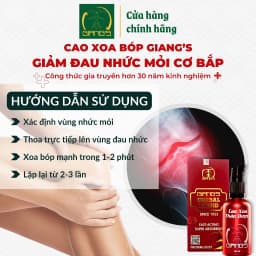 Thumbnail Cao Xoa Bóp Thảo Dược GIANG'S ( Đỏ 50ml ) - Hỗ trợ cải thiện các vấn đề về cơ xương khớp 4