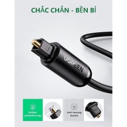 Thumbnail Cáp audio quang Toslink Optical UGREEN 70890 | Hỗ trợ âm thanh 5.1/ 7.1 | Đầu cáp mạ vàng | BH 18 Tháng 1 Đổi 1 | 1