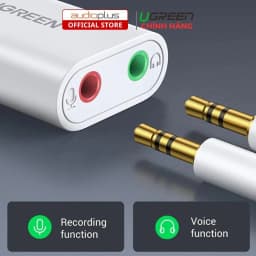 Thumbnail Cáp chuyển âm thanh (Soundcard) USB 2.0 ra 3.5mm UGREEN US205 (30143, 30724) - Bảo hành 18 tháng 4