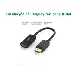 Thumbnail Cáp chuyển đổi DisplayPort sang HDMI hỗ trợ Full HD UGREEN 40362 1