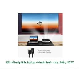 Thumbnail Cáp chuyển đổi DisplayPort sang HDMI hỗ trợ Full HD UGREEN 40362 4