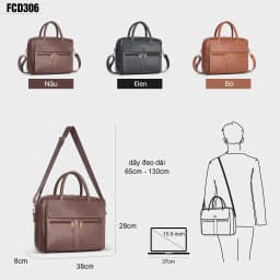 Thumbnail Cặp da công sở đựng laptop Fadoda FCD306 2