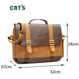Thumbnail Cặp da đeo chéo đựng ipad unisex CNT CA20 phối màu cao cấp 4
