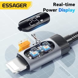 Thumbnail Cáp dữ liệu sạc nhanh Essager USB-C sang L 29W Công suất hiển thị kỹ thuật số 3