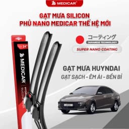 Thumbnail Cặp gạt mưa ô tô xe HYUNDAI - Gạt mưa ô tô Silicon phủ nano chống nước Medicar 1