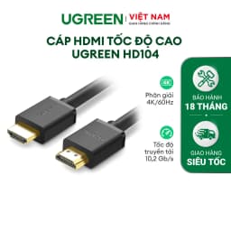 Thumbnail Cáp HDMI 2.0 tốc độ cao Ugreen HD104 Dùng cho Xiaomi Mi Box PS4 Bộ Chia HDMI Cáp Chuyển Đổi HDMI | Cổng Mạ Vàng 4K 1080P 1