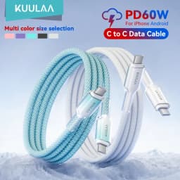 Thumbnail Cáp KUULAA PD USB Type C sang Type C 60W Siêu Sạc QC 4.0 Cáp USB-C Sạc Nhanh Cho iPhone Android 1