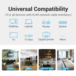 Thumbnail Cáp mạng Vention CAT6 Ethernet tốc độ cao chuẩn RJ45 UTP cho bộ định tuyến PC/laptop 3