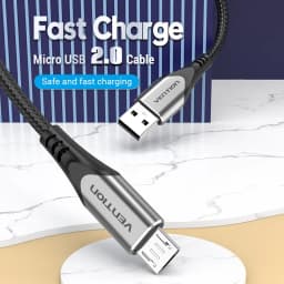 Thumbnail Cáp Micro USB Sạc nhanh Vention 3A Dây ruyền dữ liệu bện nylon dành cho Android 1