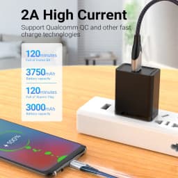 Thumbnail Cáp Micro USB Sạc nhanh Vention 3A Dây ruyền dữ liệu bện nylon dành cho Android 2