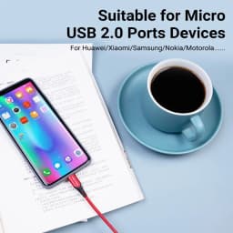 Thumbnail Cáp Micro USB Sạc nhanh Vention 3A Dây ruyền dữ liệu bện nylon dành cho Android 4