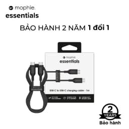 Thumbnail Cáp Mophie Essentials USB-C to USB-C 60W dài 1M/2M-Sạc nhanh- sạc SamSung Android và iP 15series 2
