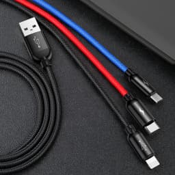 Thumbnail Cáp Sạc 3 trong 1 CHÍNH HÃNG Baseus Dây Dù 1.2M Tiện Lợi Dành Cho Điện Thoại Ip-SamSung-Oppo-Xiaomi 3