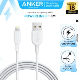 Thumbnail Cáp sạc ANKER Powerline II Lightning - Dài 1.8m - A8433 3