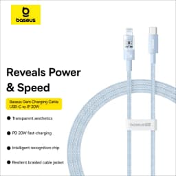 Thumbnail Cáp sạc Baseus Gem USB-C sang PD 20W Chip nhận dạng thông minh thẩm mỹ trong suốt sạc nhanh 1