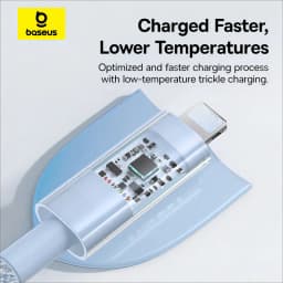 Thumbnail Cáp sạc Baseus Gem USB-C sang PD 20W Chip nhận dạng thông minh thẩm mỹ trong suốt sạc nhanh 3